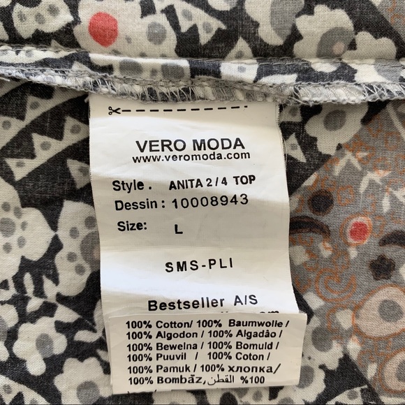 Vero Moda boho peasant blouse with square neck - Picture 8 of 9